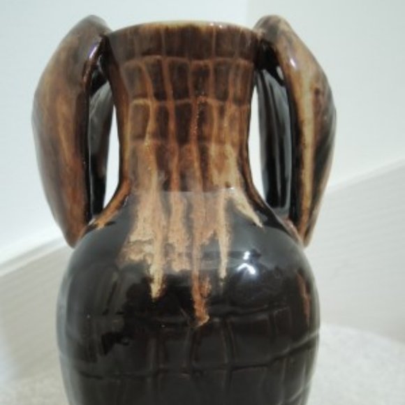 Ceramic Vase Hand Made Stoneware Pottery BOLESLAWIEC Warsaw Poland Vtg 60s.